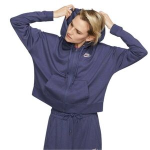 Nike Women's Deep Blue Zip-Up Hoodie